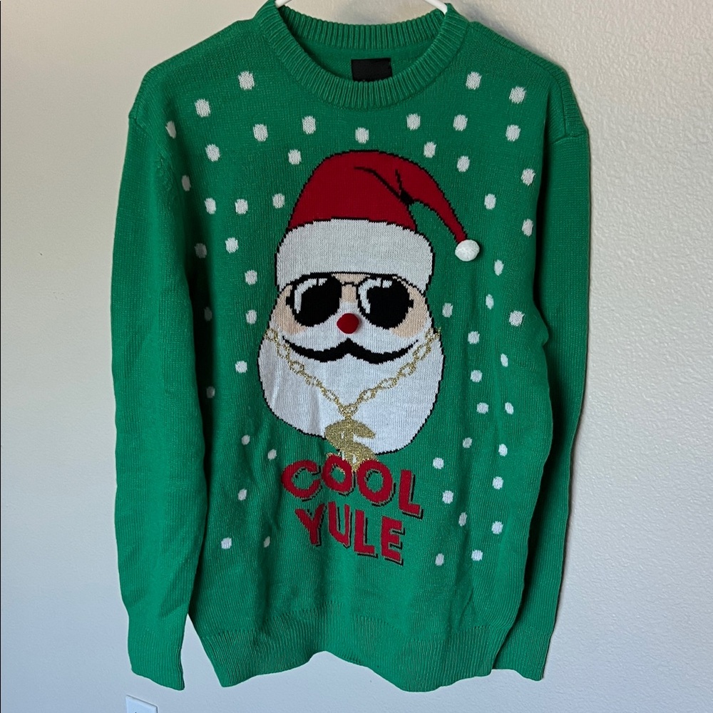 H&M Green Festive Santa Sweater